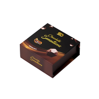 Boîte d'emballage personnalisée en forme de livre pour truffes au chocolat magnétiques