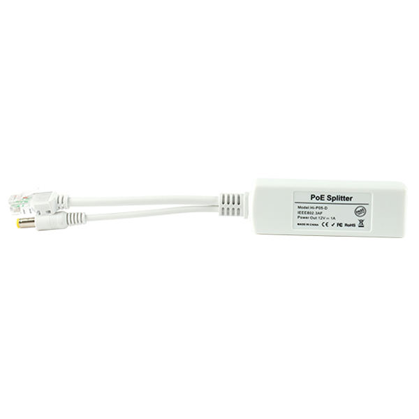 Hisource Active PoE Splitter Isolated 13W Power 10/100Mpbs for Wireless Access Point/IP Camera