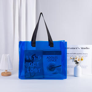 ถุงช้อปปิ้งทำจากพีวีซีใสใสกันน้ำโลโก้ออกแบบได้ตามต้องการ - Product Image 4