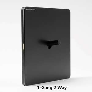 Interrupteur mural tactile rétro, plaque en acier inoxydable noir de luxe moderne, interrupteur mural domestique - Product Image 1