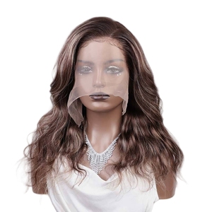 Nouveau design 13*4 perruque de cheveux humains vierges longs couleur HD dentelle frontale européenne mèches brunes Style droit perte de cheveux crue - Product Image 1