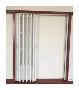 병원 장식적인 석쇠 PVC 미닫이 문 백색 다 Foldable 문