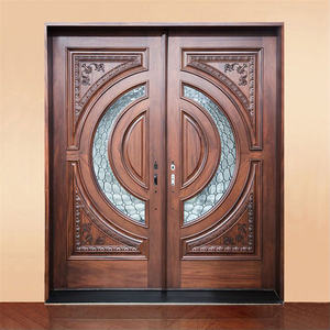 <span class=keywords><strong>Meilleur</strong></span> prix Porte d'entrée extérieure en <span class=keywords><strong>bois</strong></span> massif moderne imperméable pour appartement et hôtel - Product Image 3