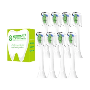 Wholesale 8 Pack Copper Free Metal Free Toothbrush Replacement Heads Compatible with C3 C1 C2 4100 5100 6100 HX9023 G2