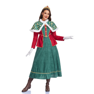 Costume d'Halloween, robe de reine <span class=keywords><strong>médiévale</strong></span> rétro, longue jupe, tenue de spectacle, style <span class=keywords><strong>ferme</strong></span> européenne - Product Image 3