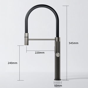 Grifos de Cocina de Lujo, Mezclador de Latón Dorado, Grifos de Agua, Grifos de Cocina con Rociador Extraíble, Grifos de Laboratorio - Product Image 3