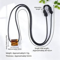 Pendentif cylindrique en pierre de cristal naturelle, collier de perles de pierres précieuses avec cordon pour la fabrication de bijoux, cadeau