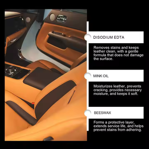 Crème d'<span class=keywords><strong>entretien</strong></span> du <span class=keywords><strong>cuir</strong></span> de <span class=keywords><strong>voiture</strong></span> pour le polissage des sièges intérieurs Décontamination Éclaircissant <span class=keywords><strong>Entretien</strong></span> - Product Image 5