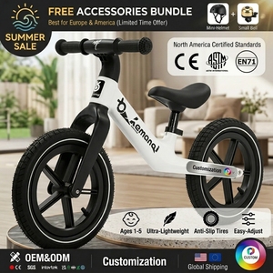 Vélo d'équilibre pour enfants OEM personnalisé de 12 pouces, vente en gros, cadre intégré en nylon, vélo d'apprentissage sans pédales pour tout-petits - Product Image 1