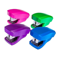 Ensemble d'agrafeuses manuelles miniatures en gros pour bureau, accessoires de papeterie, en plastique et métal