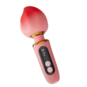 Mini Rechargeable Av Wand Digital Display <b>Vibrator</b> For Women G Spot Stimulation Non Latex Material Wireless Control - Product Image 6