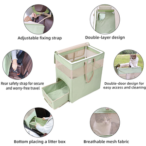 Travel Kennel Collapsible Litter Box Carry <strong>Cat</strong> Cage <strong>Condo</strong> for House <strong>Cats</strong> Pet Interactive Movement Toys Show House Pet - Product Image 2