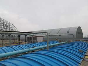 Placa de cubierta curva de fibra de vidrio con descuento al por mayor, para drenaje de techo y recogida de aceite - Product Image 5