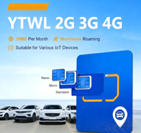 Tarjeta SIM IoT Global con Cobertura de Red Mundial, Tarjeta SIM de Datos M2M para Dispositivos de Rastreo GPS y Equipos Inteligentes