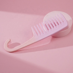Juego de peines de cepillos Afro Rosa personalizados, cómodo palillo de dientes anchos para uso doméstico para peinados de mujeres y hombres con logotipo personalizado - Product Image 1