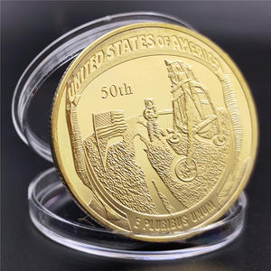 Pièce commémorative en argent et or avec impression UV pour le 50e anniversaire de l'atterrissage de la première personne sur la Lune - Product Image 2