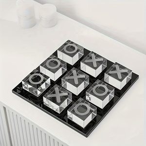 Scacchiera Moderna <span class=keywords><strong>in</strong></span> Cristallo K9 con Base <span class=keywords><strong>in</strong></span> Cristallo Nero - Product Image 5