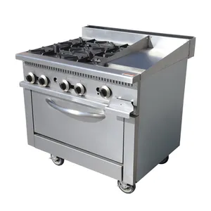 Équipement de cuisine d'hôtel Commercial robuste cuisinière à gaz 36 "cuisinière à gaz 24" cuisinière à gaz avec four