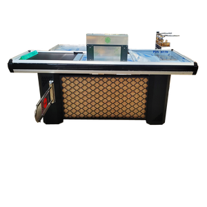 Banco Cassa Motorizzato con Nastro Trasportatore, Nuovo Design in Colore Legno per Centri Commerciali - Product Image 2