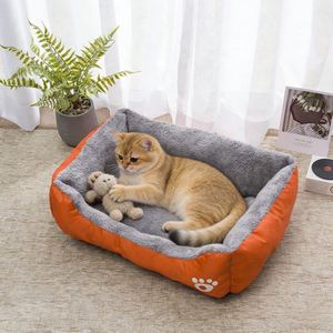 Pet Bed Luxury Modern Solid Warm Pet Bed Sofa Dogs <b>Cats</b> Small Animals Oxford Cloth Anti-Slip Plush PP Cotton Sponge - Product Image 4
