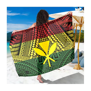 Toalla de Playa Hawaiana Kanaka <span class=keywords><strong>Maoli</strong></span> con Estampado Floral Bohemio, Estilo Salón, con Plumas y Árboles, Pareo de Viaje, Traje de Baño - Product Image 2