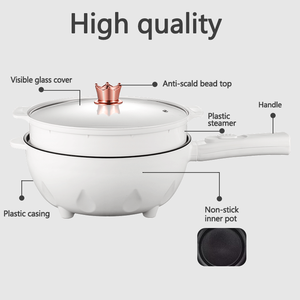 Marmite électrique multifonctionnelle 3L épaissie avec fonction vapeur intégrée et contrôle de la température pour la maison, l'extérieur et l'hôtel - Product Image 3