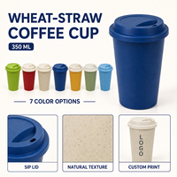 Gobelet à café en plastique à double paroi personnalisé JUNVOY avec couvercle à boire directement, élégant et coloré, pour le bureau, réutilisable, vente en gros