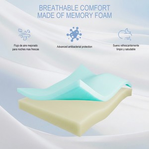 Materasso in Memory Foam Rinfrescante da 6-12 Pollici, Moderno, Durevole, a Lunga Durata, con <span class=keywords><strong>Spugna</strong></span> ad Alta Resilienza Compressa, per Camera da Letto - Product Image 6