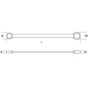 BETA - 000880022 Clés extra longues à anneau plat à double extrémité (multi-pack) -Clés à anneau EAN 8014230825601 - Product Image 2