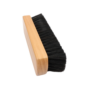 Solid Wood <b>Shoe</b> Brush Horse Hair <b>Soft</b> Bristle Stain Removal Cleaning Tool Household Use - Product Image 2