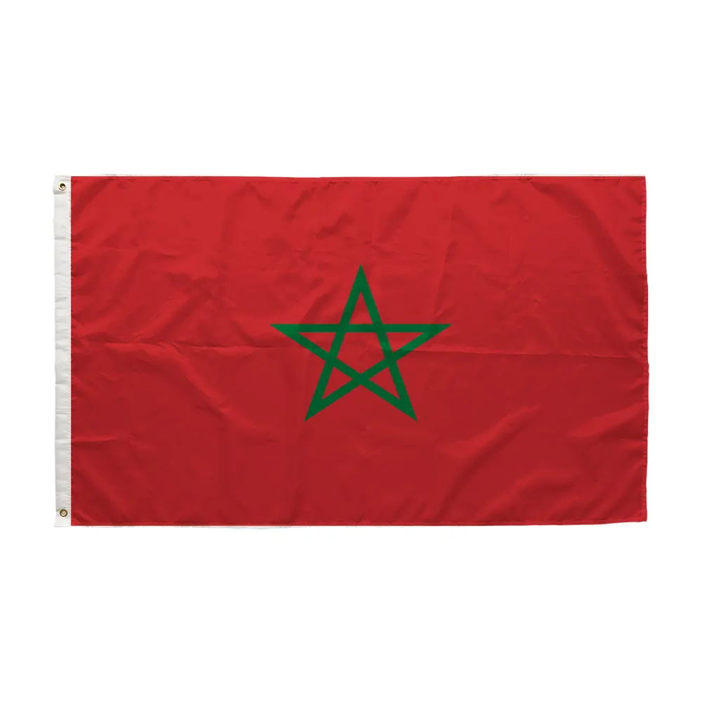 Marokko Marokkaanse Nationale Vlaggen Groene Vijfhoek Rood Ontwerp Vlag 90X150Cm Mar Het Koninkrijk Van De Marokko Vlag