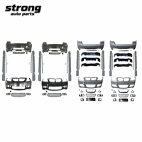 Kit Bumper Depan Belakang Tanpa Cat, Side Skirt, dengan Braket Lampu Grille, Kompatibel dengan BMW Seri 3 E90 Sedan 2005-2012