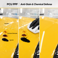 Film de protection de peinture automobile Nano Coating 7,5 mil 8,5 mil PCU PPF, 92% de brillance miroir, hydrophobe, en polycarbonate uréthane, rouleau de film transparent