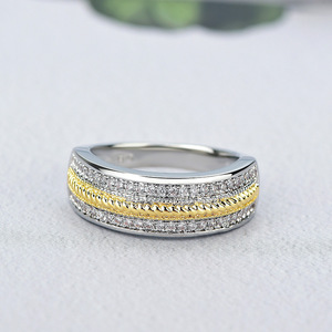Anello Bicolore per Donne, Gioiello Elegante e Scintillante, Vendita all'Ingrosso - Product Image 3