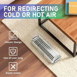 Air <b>Vent</b> & Floor Register Deflector Suitable for sidewall ceiling <b>vents</b> adjustable size 9 to 15.5 inch precisely directs airflow - Product Image 5