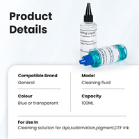 Cairan Pembersih Printhead Premium untuk Printer Sublimasi DTF Dye Pigment, Larutan Pembersih Kepala Printer untuk Printer Inkjet