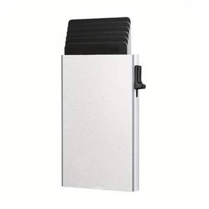 Étui à cartes automatique ultra-fin en aluminium personnalisé avec logo Casekey, blocage RFID NFC, étui à cartes métallique pop-up pour hommes et femmes - Product Image 1