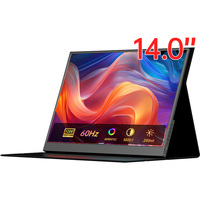 Moniteur portable LED Eimio 14 pouces 16:10, écran externe complet avec fonction Type-C P pour ordinateur portable de bureau, OEM ODM