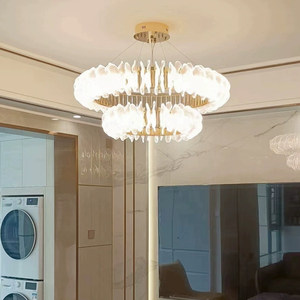 <span class=keywords><strong>Lampadario</strong></span> a filo in ferro moderno e minimalista 2026, illuminazione a LED di lusso di alta gamma per soggiorno, ingresso, duplex, sala da pranzo - Product Image 4