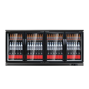 Réfrigérateur de bar encastrable sous comptoir avec 4 portes vitrées, refroidissement par compresseur, pour boissons - Product Image 2