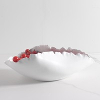 Plateau à fruits en céramique éco-responsable en grès, création artisanale 2026, pour le Ramadan, décoration de la maison de qualité supérieure, rangement
