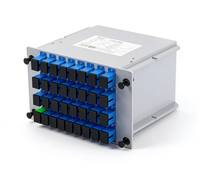 Divisor Óptico PLC GPON FTTH de 1x16 con Inserción de Tarjeta Wirenet Tipo LGX FC