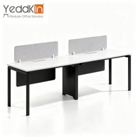 Table de travail modulaire moderne de haute qualité avec panneau de séparation en métal extensible pour usage au bureau