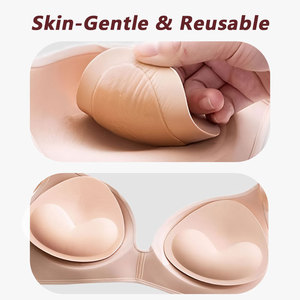 Push up Bra Pads for <strong>Small</strong> <strong>Chest</strong> Women Double Sided Adhesive Breast Enhancers Invisible Triangle Sponge Inserts for Bikini Bra - Product Image 5