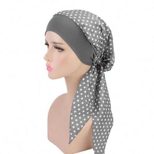 Turbantes de Seda Vintage para Mujer, Gorro con Banda Elástica Ancha, Gorro Multifuncional con Estampado, Gorro para Quimioterapia - Product Image 2