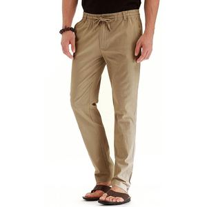 <span class=keywords><strong>Pantalon</strong></span> décontracté pour <span class=keywords><strong>homme</strong></span>, style européen et américain, coupe ample, <span class=keywords><strong>taille</strong></span> élastique, en coton, couleur unie, polyvalent - Product Image 3