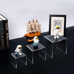 Rehausseurs d'affichage en acrylique transparent 2 ensembles, présentoirs à 3 niveaux pour figurines <span class=keywords><strong>Amiibo</strong></span> Pop, dessert, bijoux-3 "x 4" x <span class=keywords><strong>5</strong></span>" - Product Image 4