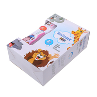 Brosse à dents pour enfants avec support à ventouse, manche et poils en nylon moyens, et gratte-langue – Usine OEM/ODM de brosses à dents