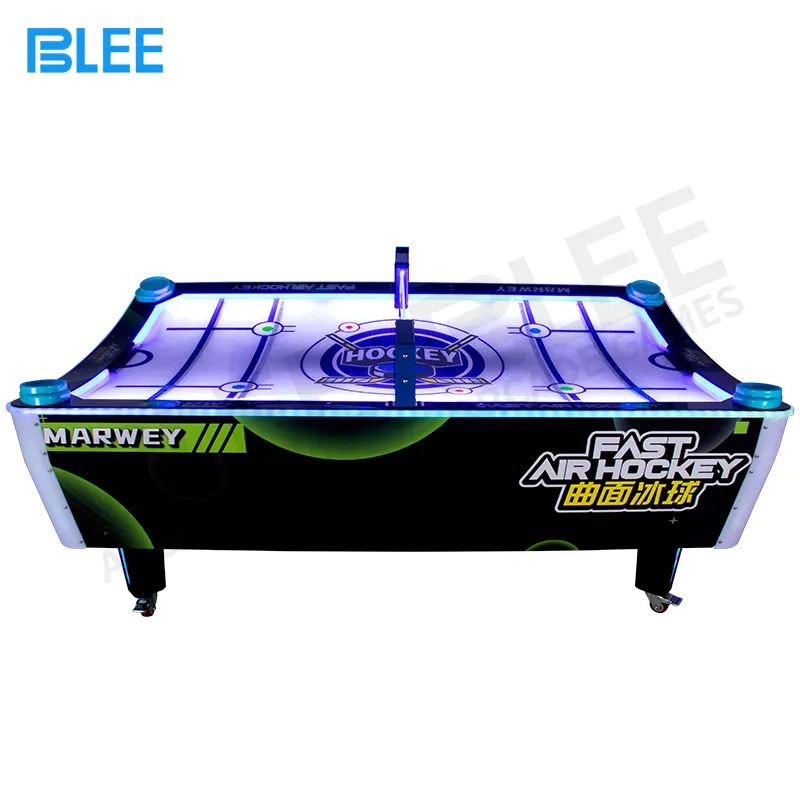 BLEE Air Hockey Arcade Coin Operated Video Games Simulator Curved Table Arcade Games