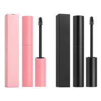 Gel à sourcils de marque privée en tube noir avec applicateur rotatif, produit de maquillage pour sourcils, gel coiffant pour sourcils